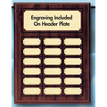 Perpetual Cherry Finish Plaque w/ 18 Plates (12" X 15.5")